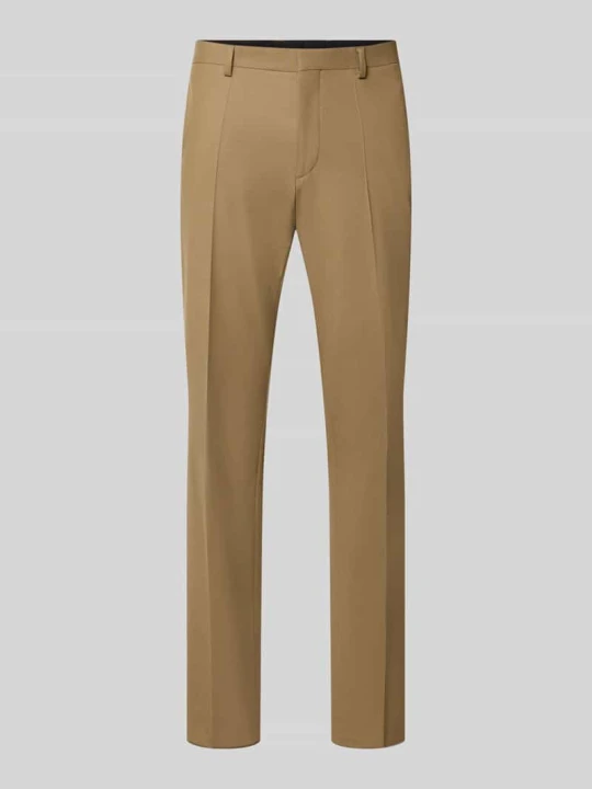 Zdjęcie produktu Super krój slim fit spodnie garniturowe z mieszanka wełny model 'Hesten253X' Hugo Beżowy