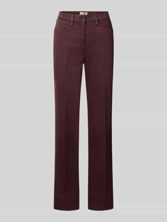 Zdjęcie produktu Super krój slim fit Wąskie spodnie z mieszanka lyocellu i bawełny model 'LORELLA' Raphaela By Brax Bordowy