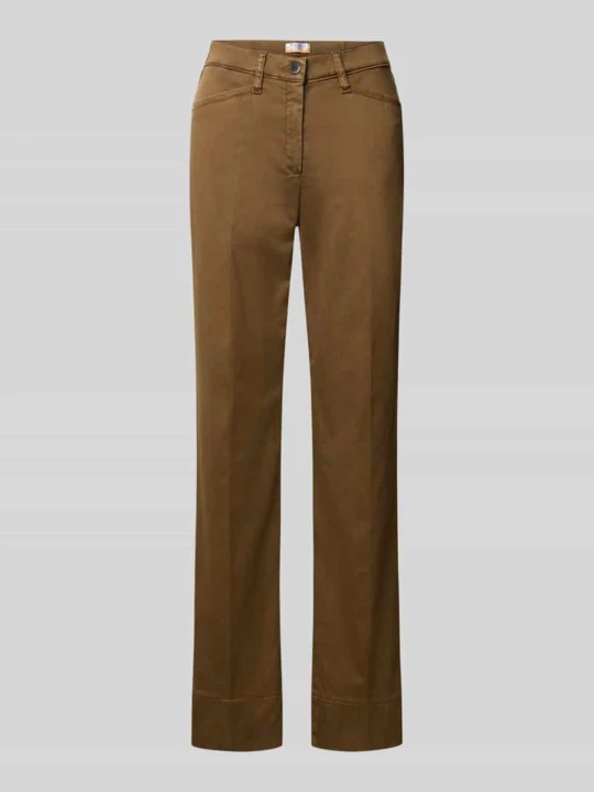 Zdjęcie produktu Super krój slim fit Wąskie spodnie z mieszanka lyocellu i bawełny model 'LORELLA' Raphaela By Brax Jasnobrązowy