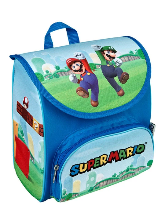 Zdjęcie produktu Super Mario Tornister "Super Mario" w kolorze niebieskim - 23 x 21 x 13 cm rozmiar: onesize