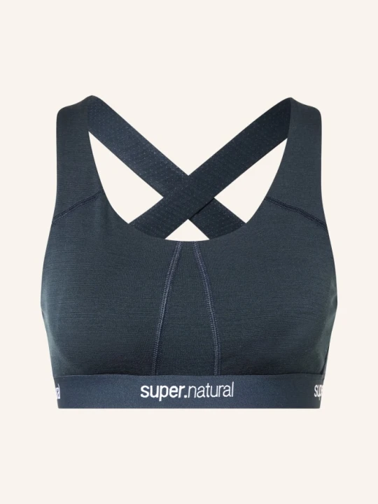 Zdjęcie produktu Super.Natural Biustonosz Sportowy Feel Good Z Siateczką I Wełną Merynosową blau GRANATOWY