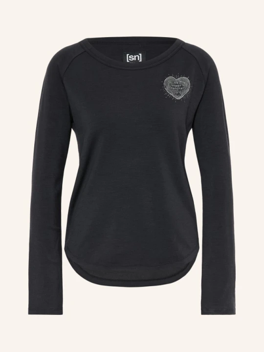 Zdjęcie produktu Super.Natural Koszulka Funkcyjna Little Heartwood Z Wełną Merino schwarz CZARNY