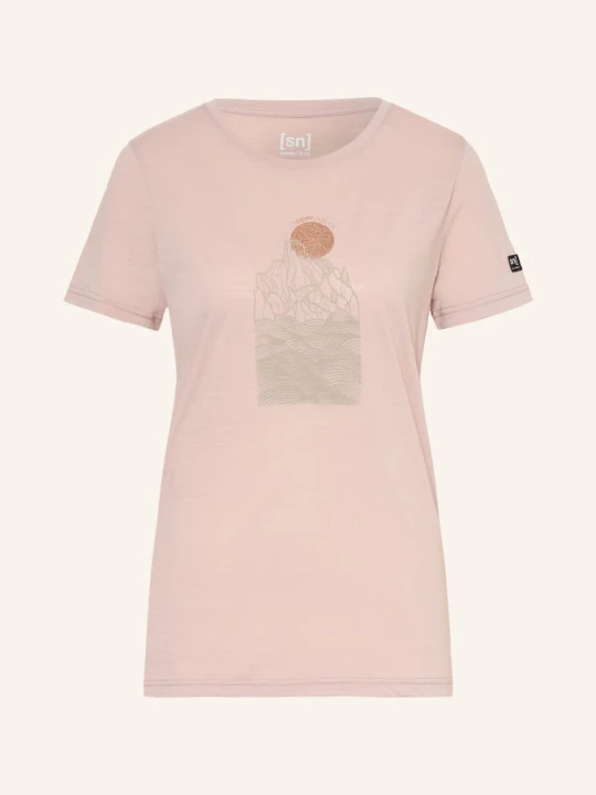 Zdjęcie produktu Super.Natural Koszulka Funkcyjna Preikestolen Cliffs Z Wełną Merynosową rosa BLADORÓŻOWY