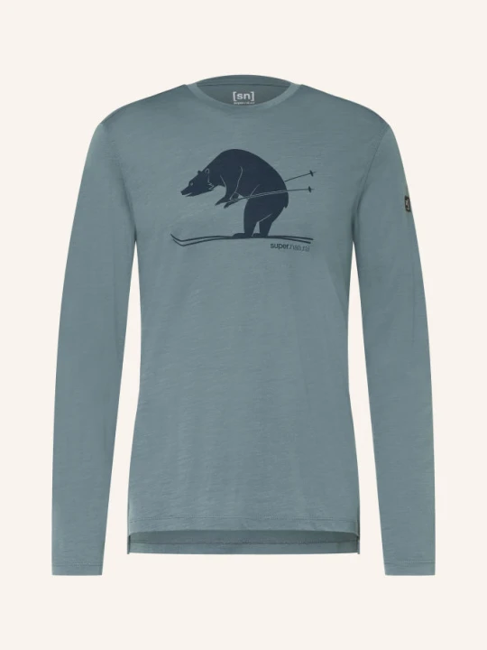 Zdjęcie produktu Super.Natural Koszulka Z Długim Rękawem Karl Z Wełną Merino blau