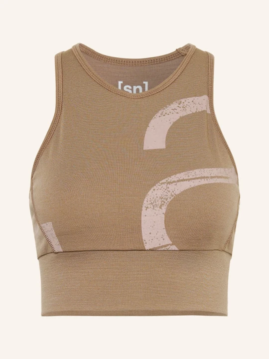 Zdjęcie produktu Super.Natural Krótki Top Funkcyjny Capital Logo Z Wełną Merino beige