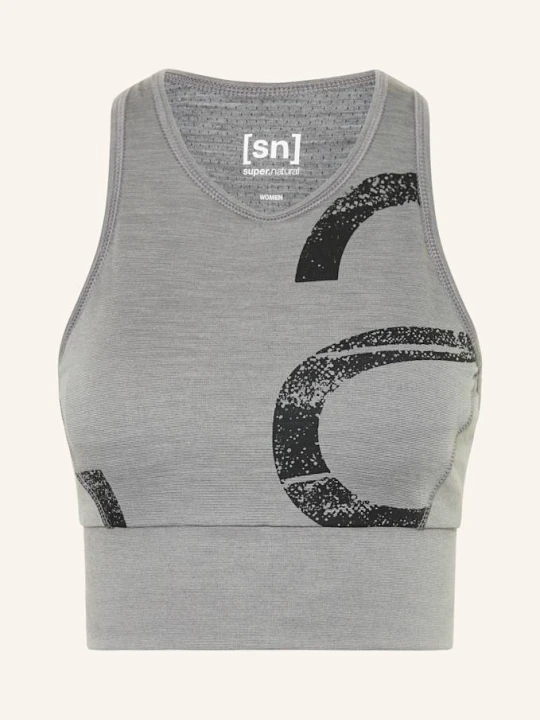 Zdjęcie produktu Super.Natural Krótki Top Funkcyjny Capital Logo Z Wełną Merino grau