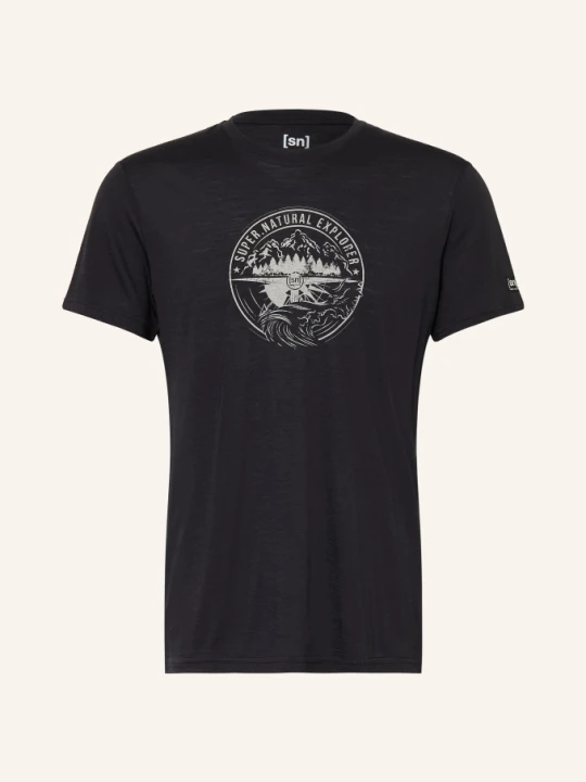 Zdjęcie produktu Super.Natural T-Shirt Exploring Z Wełną Merynosową schwarz CZARNY