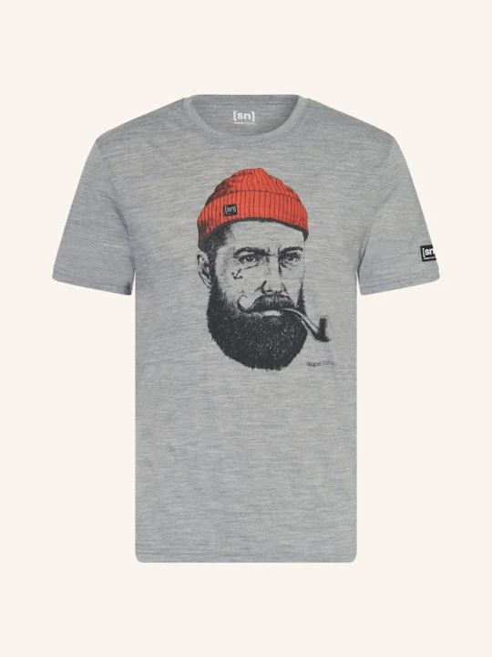 Zdjęcie produktu Super.Natural T-Shirt Sailor Z Wełną Merino grau SZARY