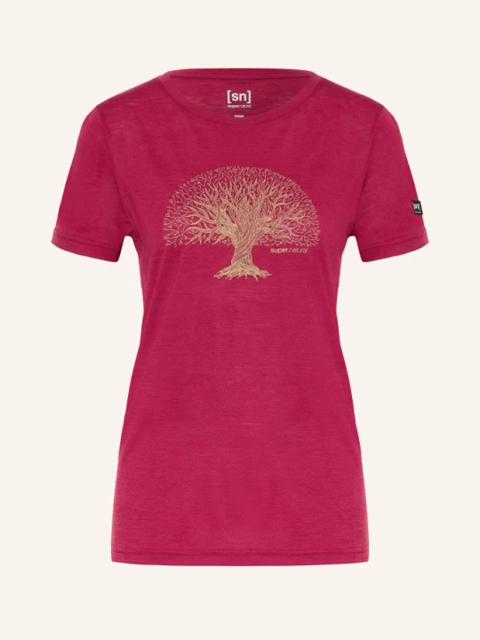Zdjęcie produktu Super.Natural T-Shirt Tree Of Knowledge Z Wełną Merino rot