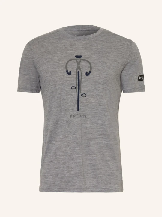 Zdjęcie produktu Super.Natural T-Shirt Vintage Bike Z Wełną Merino grau SZARY