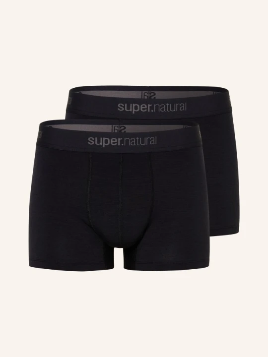 Zdjęcie produktu Super.Natural Zestaw 2 Sztuk Bielizny Funkcyjnej – Bokserki tundra175 Boxer Z Wełną Merynosową schwarz CZARNY