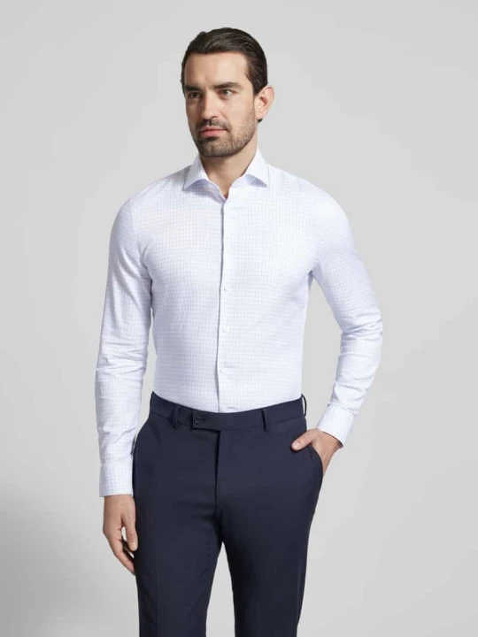 Zdjęcie produktu Super Slim Fit koszula biznesowa z kołnierzykiem kent OLYMP No. Six Błękitny