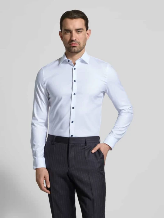 Zdjęcie produktu Super Slim Fit koszula biznesowa z kołnierzykiem kent OLYMP No. Six Biały