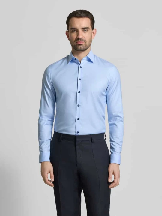 Zdjęcie produktu Super Slim Fit koszula biznesowa z kołnierzykiem kent OLYMP No. Six Błękitny