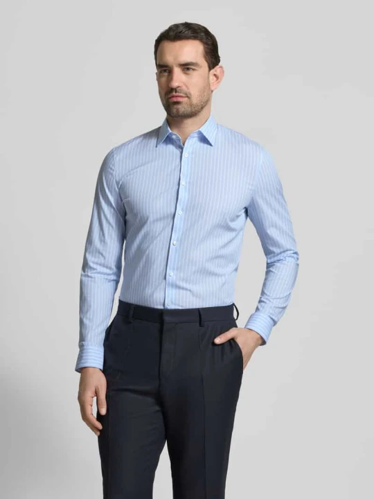 Zdjęcie produktu Super Slim Fit koszula biznesowa z kołnierzykiem kent OLYMP No. Six Błękitny