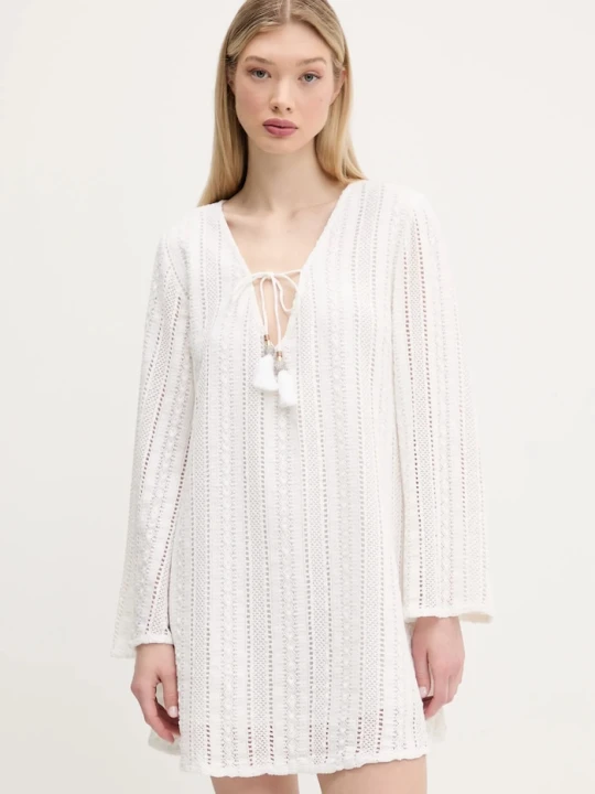 Zdjęcie produktu Superdry sukienka bawełniana beżowy