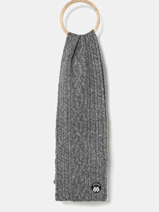 Zdjęcie produktu Superdry szalik z wełną szary