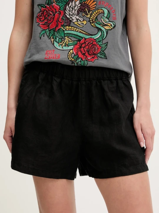 Zdjęcie produktu Superdry szorty lniane czarny