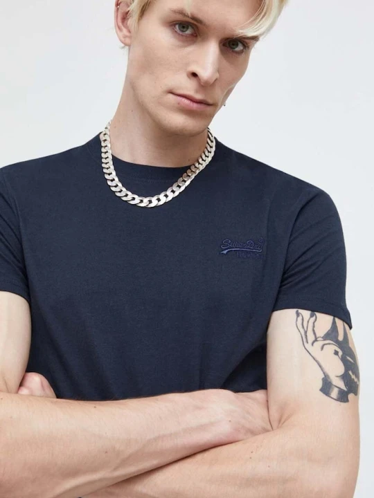 Zdjęcie produktu Superdry t-shirt bawełniany granatowy