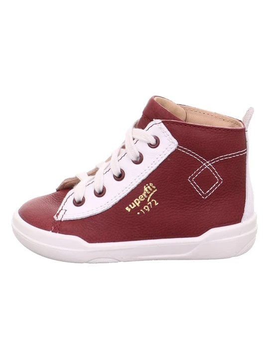 Zdjęcie produktu superfit Skórzane sneakersy "Superfree" w kolorze czerwonym rozmiar: 24