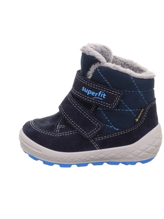 Zdjęcie produktu superfit Skórzane botki zimowe "Groovy 2.0" w kolorze granatowym rozmiar: 23