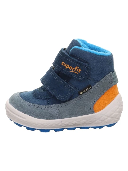 Zdjęcie produktu superfit Skórzane botki zimowe "Groovy 2.0" w kolorze niebieskim rozmiar: 22