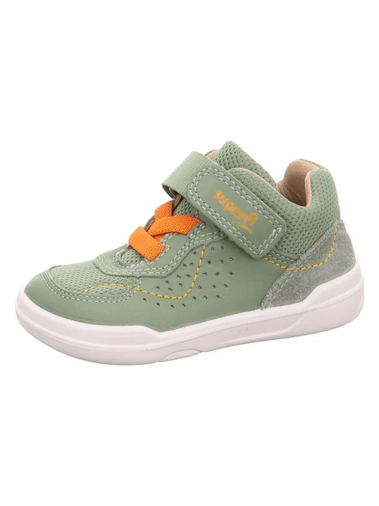 Zdjęcie produktu superfit Skórzane buty barefoot "Superfree" w kolorze zielonym rozmiar: 23