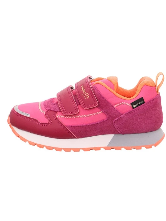 Zdjęcie produktu superfit Skórzane sneakersy "Dash" w kolorze różowo-pomarańczowo-czerwonym rozmiar: 37