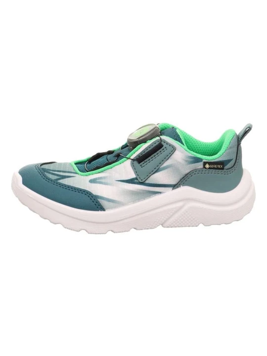 Zdjęcie produktu superfit Skórzane sneakersy "Kicks" w kolorze zielonym rozmiar: 32