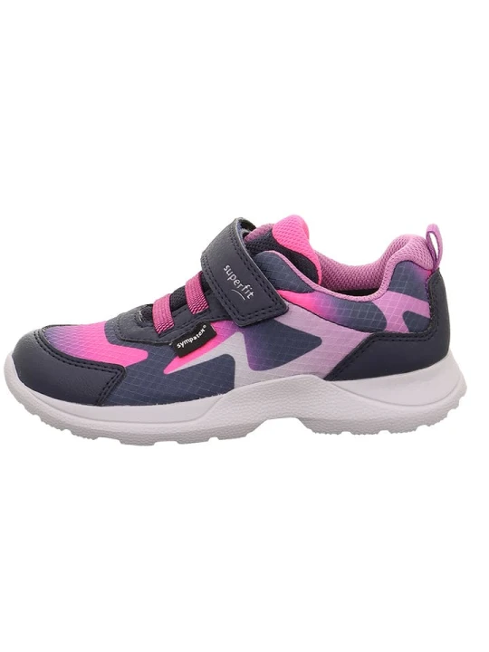 Zdjęcie produktu superfit Skórzane sneakersy "Rush" w kolorze granatowo-różowym rozmiar: 27