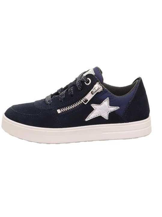 Zdjęcie produktu superfit Skórzane sneakersy "Stella" w kolorze czarno-granatowym rozmiar: 29
