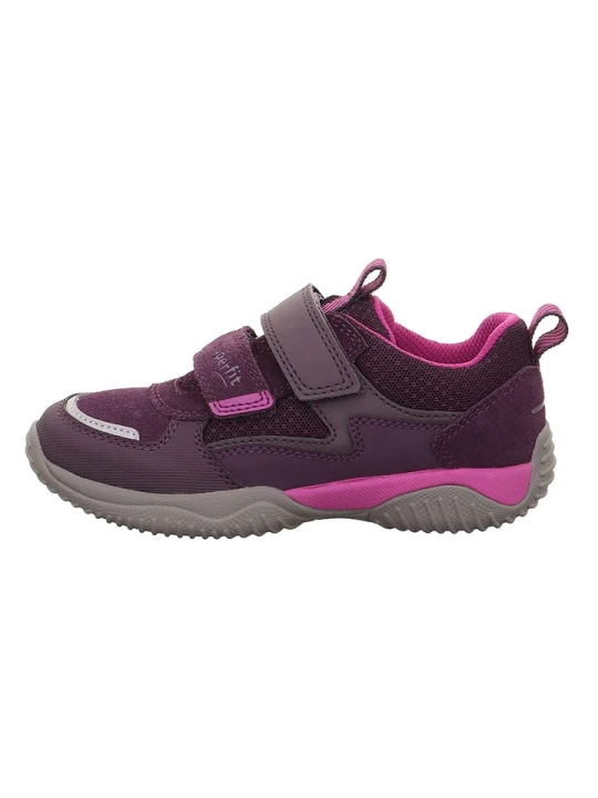 Zdjęcie produktu superfit Skórzane sneakersy "Storm" w kolorze fioletowym rozmiar: 33