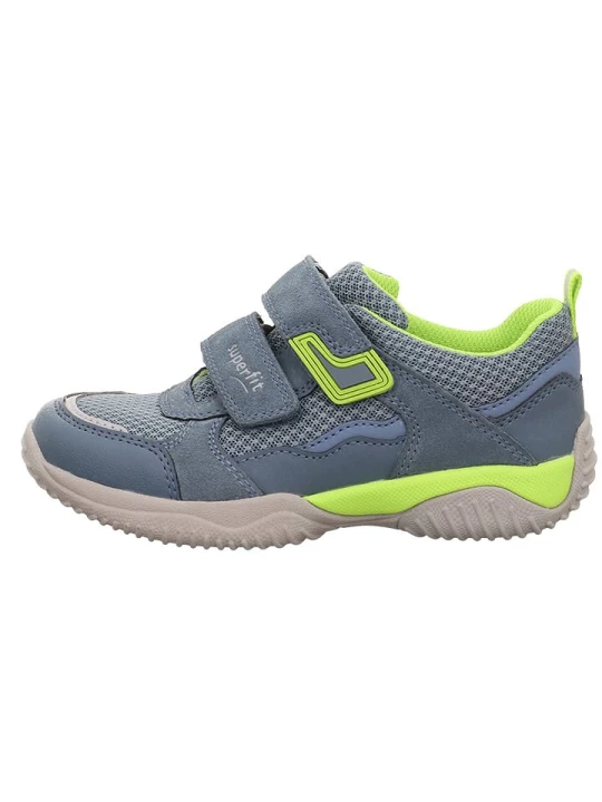 Zdjęcie produktu superfit Skórzane sneakersy "Storm" w kolorze niebiesko-zielonym rozmiar: 26