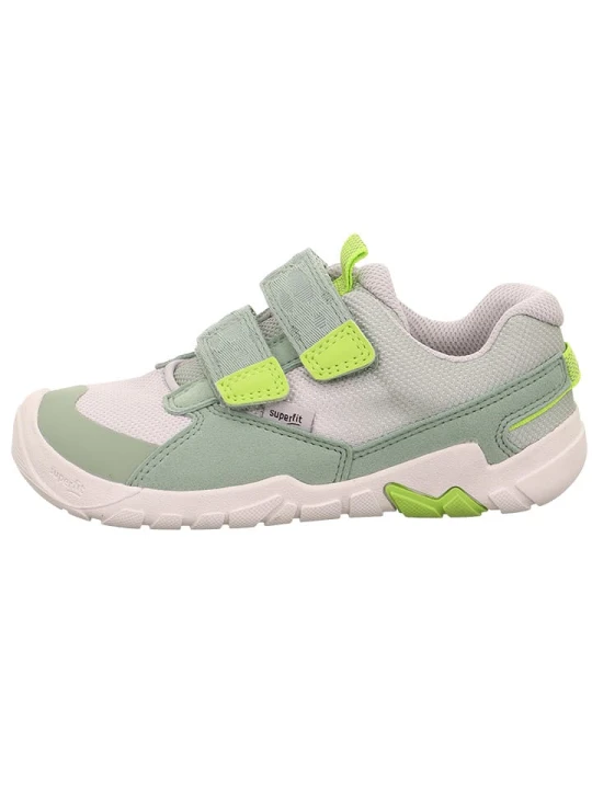 Zdjęcie produktu superfit Skórzane sneakersy "Trace" w kolorze zielono-białym do chodzenia na boso rozmiar: 31