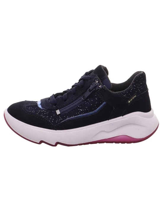Zdjęcie produktu superfit Skórzane sneakersy w kolorze granatowym rozmiar: 34