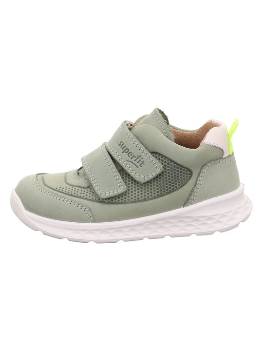 Zdjęcie produktu superfit Skórzane sneakersy w kolorze zielonym rozmiar: 21