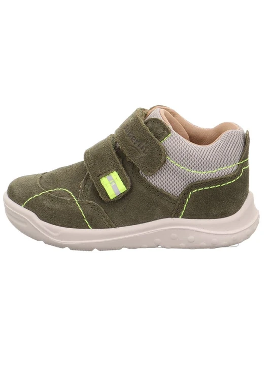 Zdjęcie produktu superfit Skórzane sneakersy "Whaley" w kolorze oliwkowo-szarym rozmiar: 22