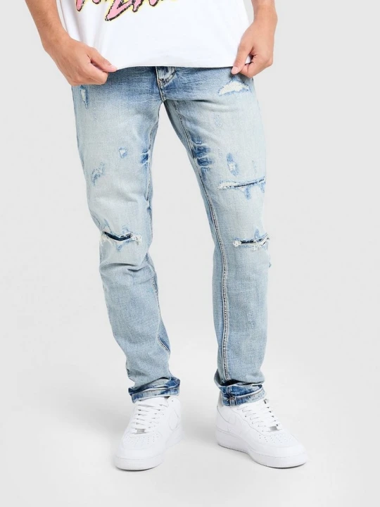 Zdjęcie produktu Supply&demand Spodnie Slim Jeans Ripped Omar Supply & Demand niebieski