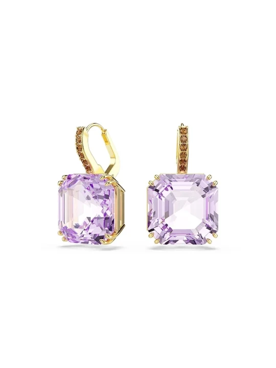 Zdjęcie produktu Swarovski kolczyki damskie pozłacane z kryształem Swarovski MILLENIA fioletowy