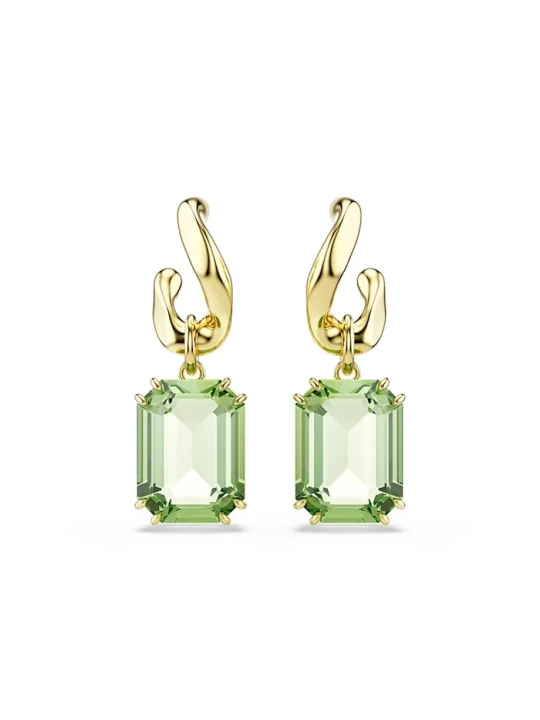 Zdjęcie produktu Swarovski kolczyki damskie pozłacane z kryształem Swarovski MILLENIA zielony