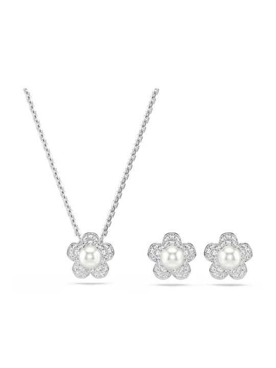 Zdjęcie produktu Swarovski komplet biżuterii damski metalowy kryształ Swarovski Ariana Grande x Swarovski srebrny