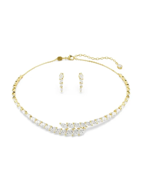 Zdjęcie produktu Swarovski naszyjnik i kolczyki damskie pozłacane z cyrkonią MESMERA złoty