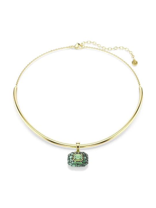 Zdjęcie produktu Swarovski naszyjnik z zawieszką damski pozłacany z cyrkonią SUBLIMA zielony