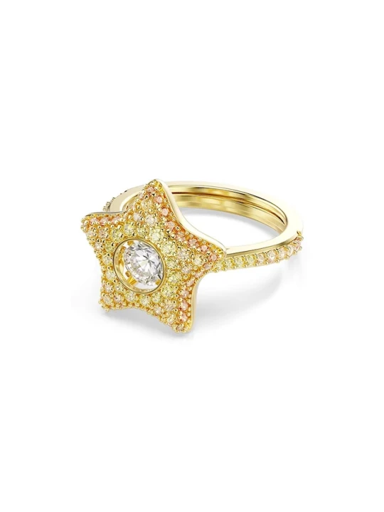 Zdjęcie produktu Swarovski pierścionek damski pozłacany z cyrkonią SUBLIMA złoty