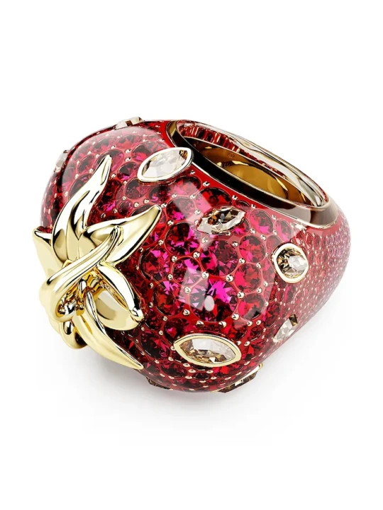 Zdjęcie produktu Swarovski pierścionek damski pozłacany z kryształem Swarovski IDYLLIA czerwony