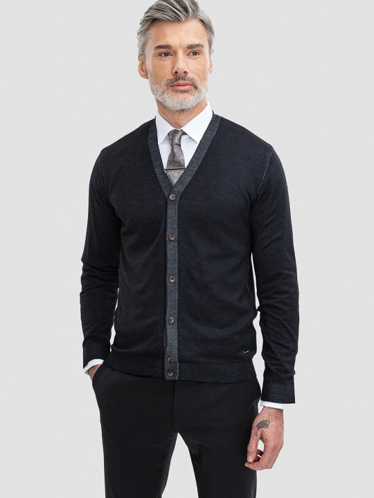 Zdjęcie produktu Sweter ADAMO SWCR000438 Giacomo Conti czarny