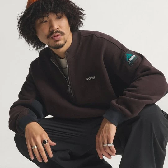 Zdjęcie produktu Sweter adidas Equipment Blocked Half-Zip Aurora Coffee