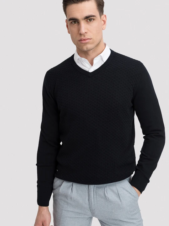 Zdjęcie produktu Sweter ARTURO SWGR000518 Giacomo Conti granatowy