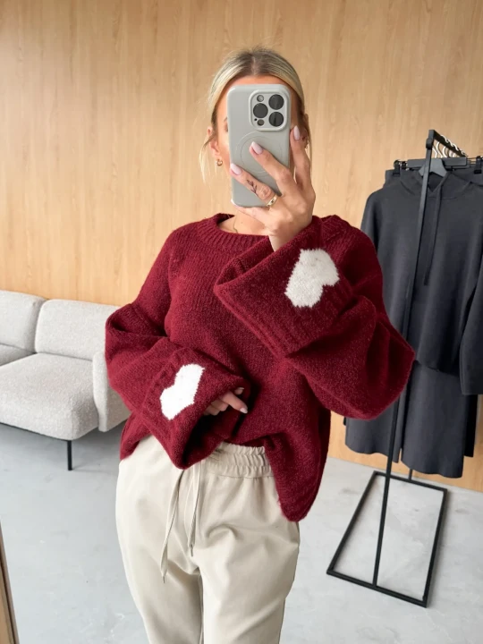 Zdjęcie produktu Sweter Bordowy Loro ClothStore