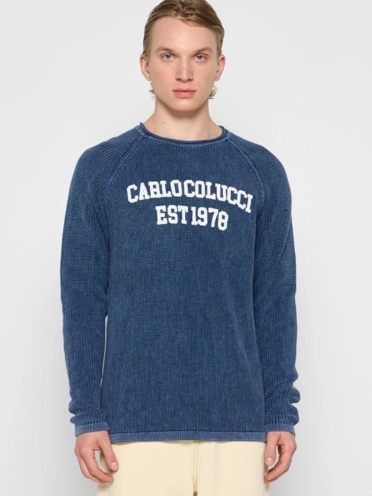 Zdjęcie produktu Sweter Carlo Colucci niebieski